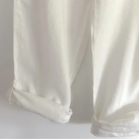 Witchery 100% pure linen white pants Size 12 - Picture 4 of 6